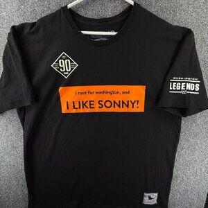 Mitchell & Ness XL Black Short Sleeve T-shirt NFL Throwback Washington Sonny Men